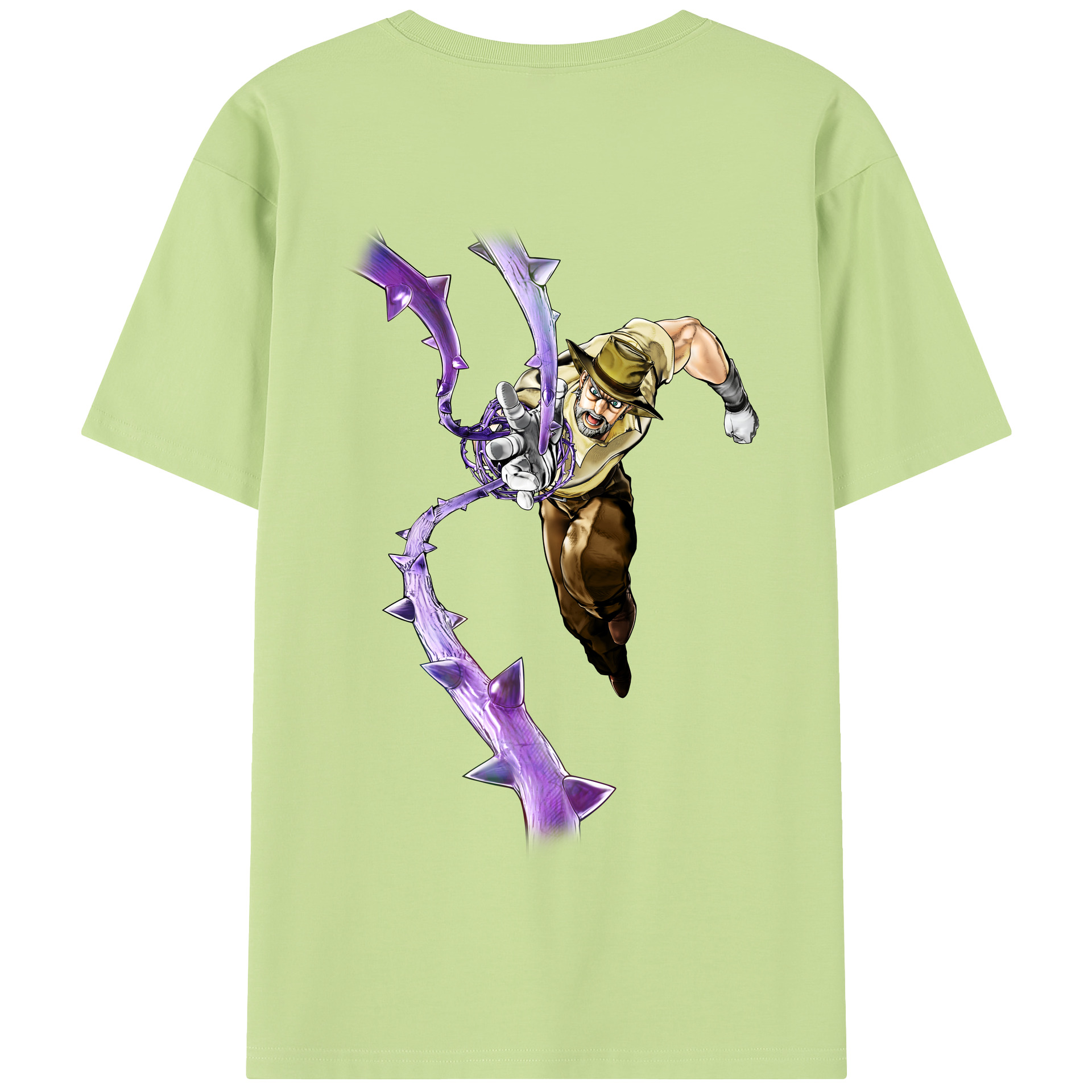 （画像用） ジョジョの奇妙な冒険 ジョセフ?ジョースター JoJo's Bizarre Adventure Joseph Joestar 綿100％半袖Tシャツ（背面プリント）
